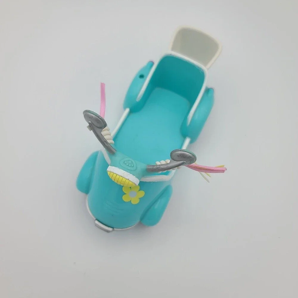 My Little Pony  Scooter Toy 7 Inch Blue Turquoise Ribbons 2004 Hasbro